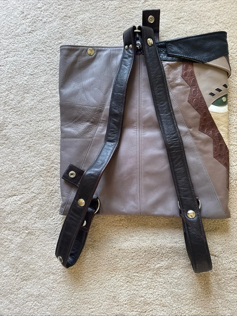 Multi-Color Leather Sling Bag